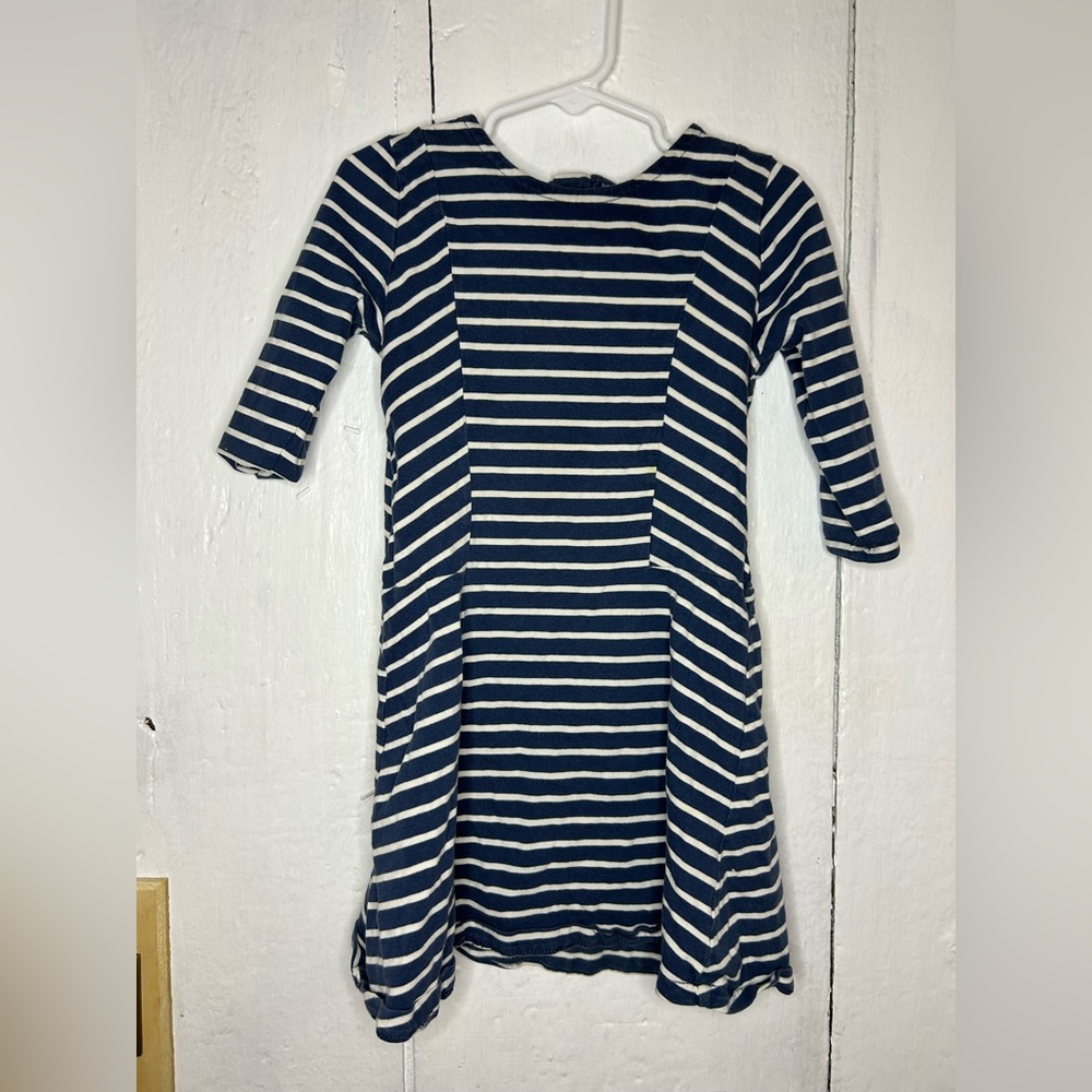 GAP Navy and White Striped Toddler Dress